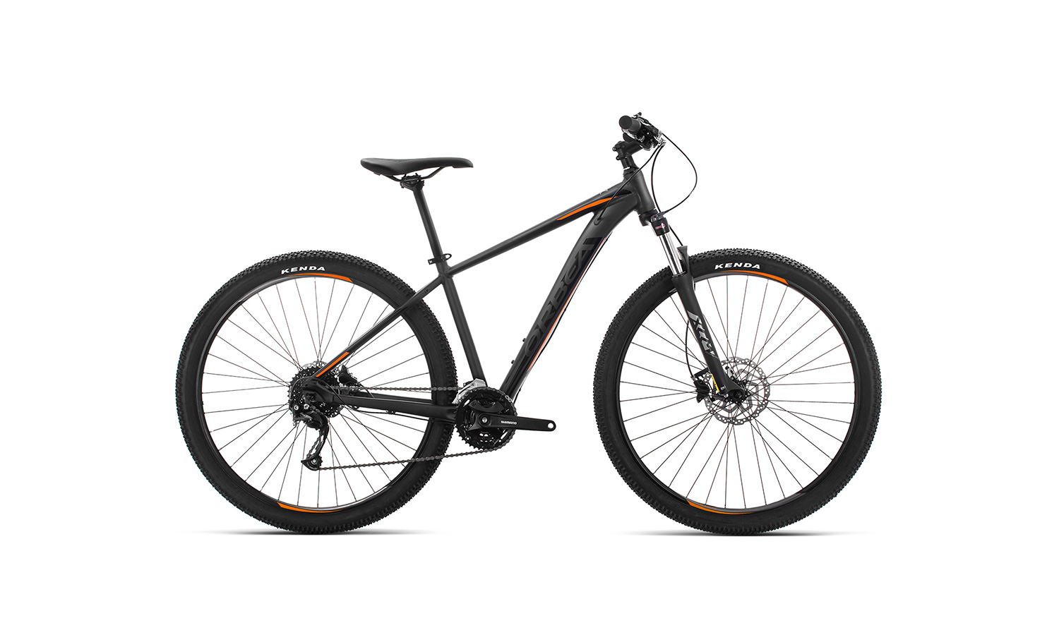 Фотография Велосипед Orbea MX 27 40 (2019) 2019 Черно-оранжевый 